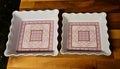 Set of 2 Temptations By Tara Old World Lilac Melamine Square Ruffled Dishes