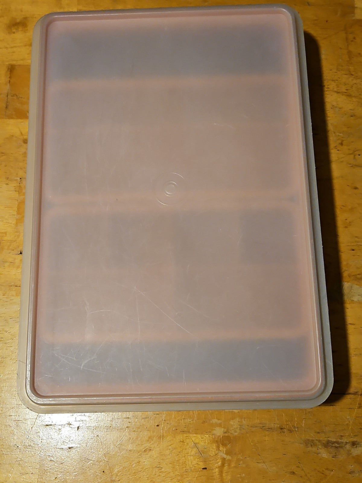 Vintage Tupperware Tuppercraft Orange #1421 Craft Storage Box W/ Lid & 2 Inserts