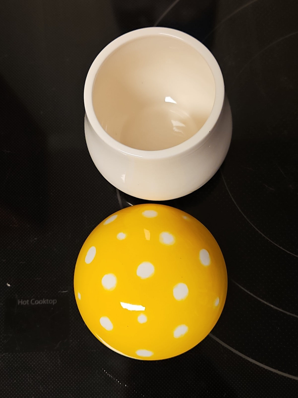 Vintage MCM Pride Creations Ceramic Mushroom Candle Holder 4" X 3" EUC W Sticker