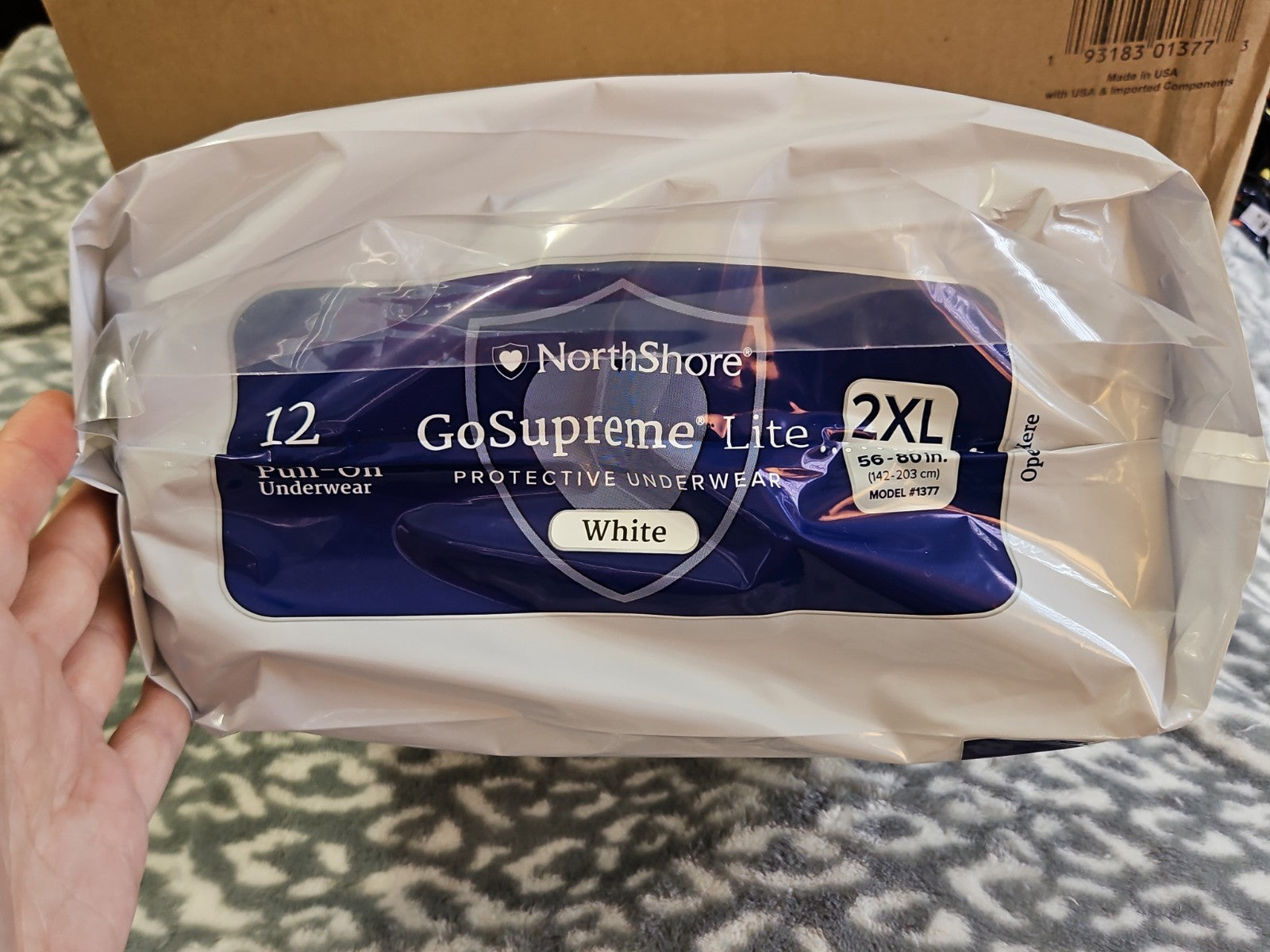 New Sealed NorthShore GoSupreme Lite Pull-On Underwear White 2XL 12 Ct #1377