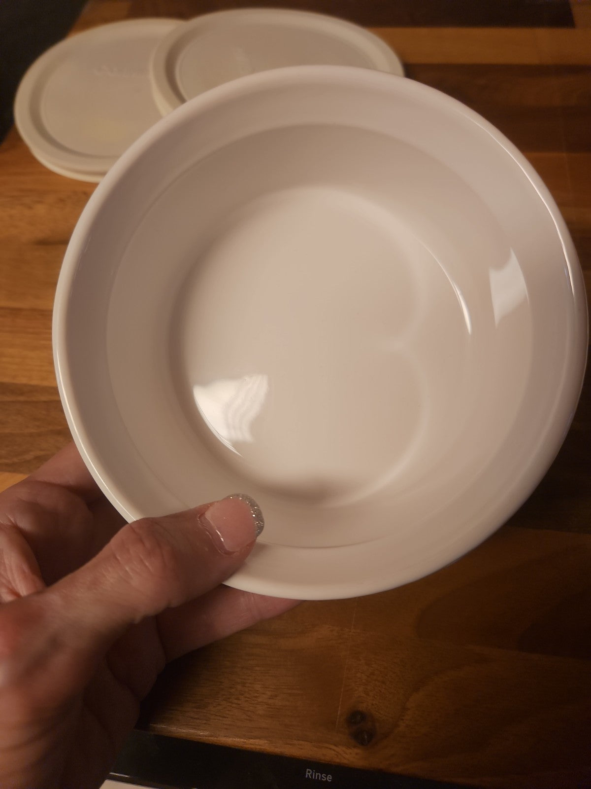 Set Of 2 Vintage Corning Ware French White F-16-B 16oz Casserole Dishes W/ Lids