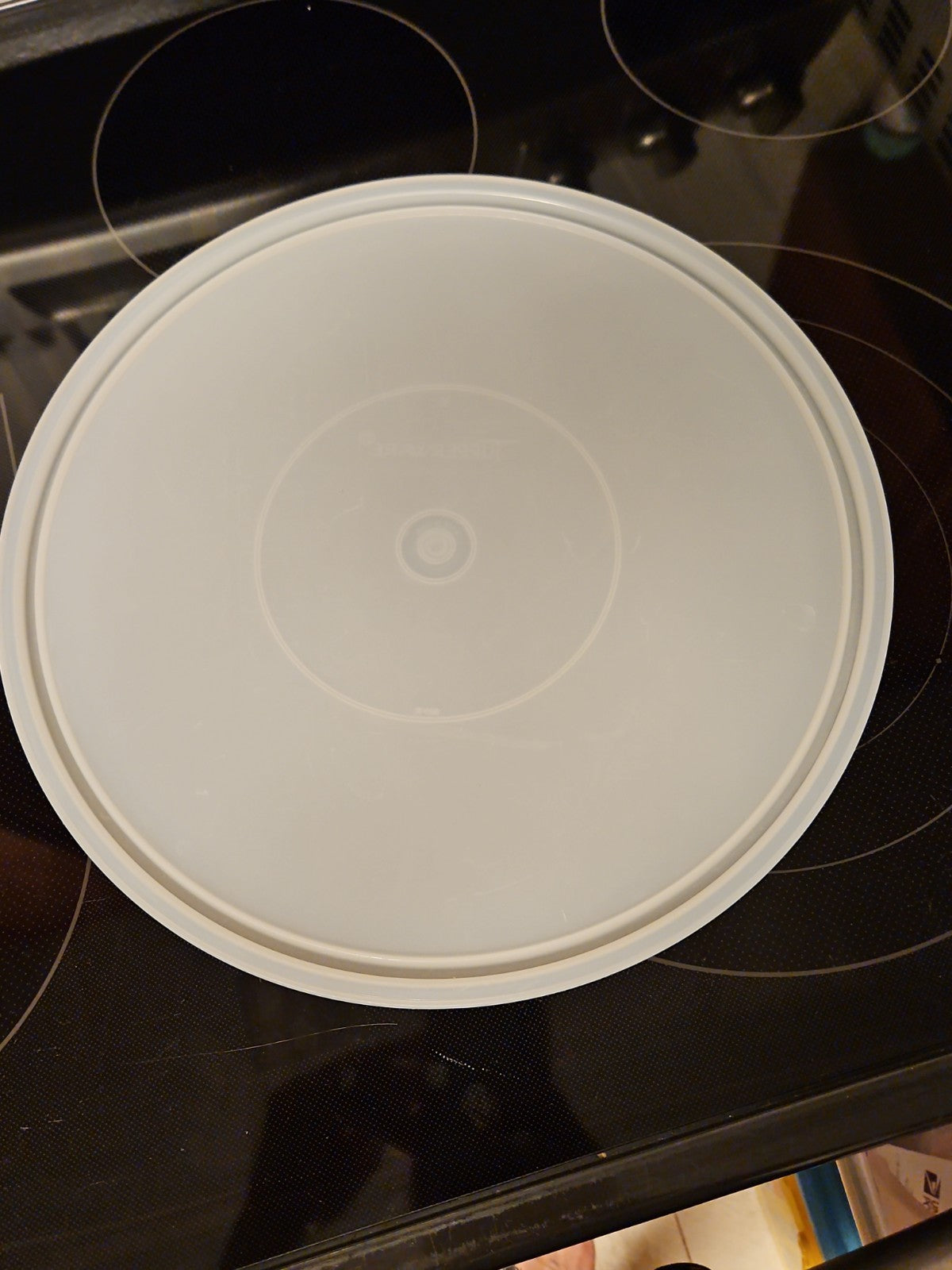 Vintage Tupperware Replacement Lid #224 Large Round Clear Sheer