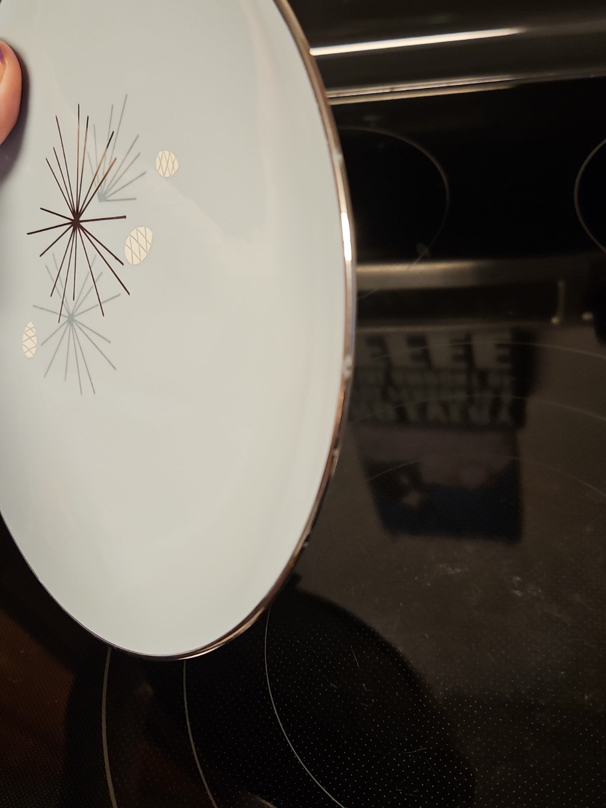 Vintage MCM Franciscan Silver Pine Bread & Butter Plate 6 3/8"