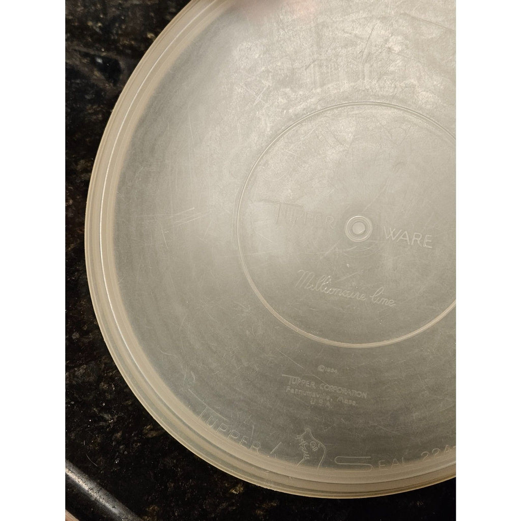 Vintage Tupperware Replacement Lid #224 Sheer Millionaire Line