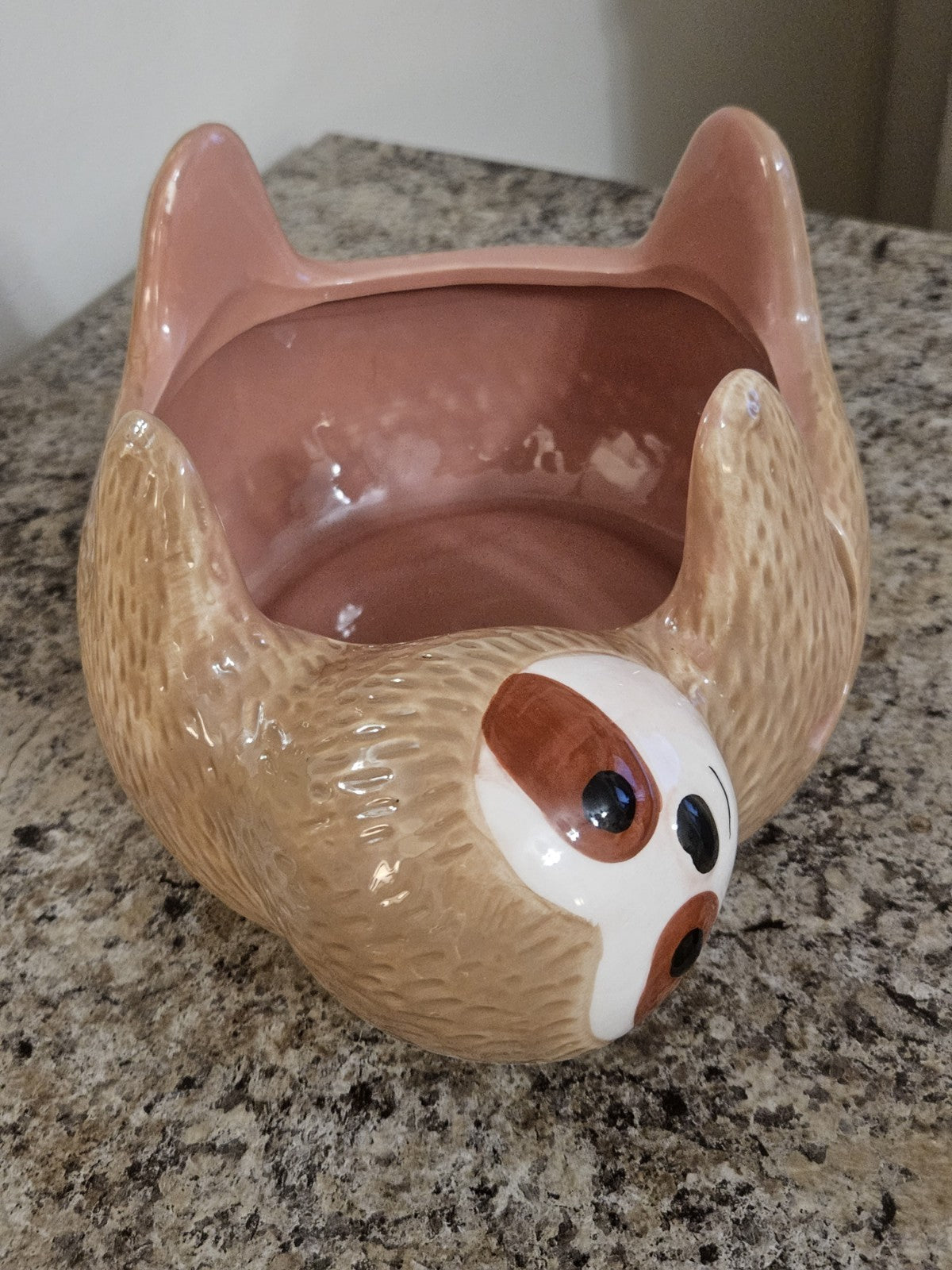 Ceramic Sloth Yarn Holder / Yarn Bowl - So Cute! Measures 9.5"x7.5"x5.5"