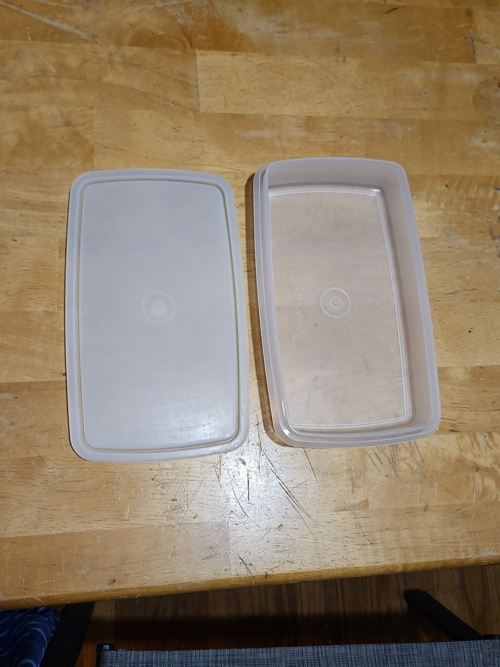 Vintage Tupperware Deli Meat Cheese Keeper Sheer 816 W/ Sheer Lid 817