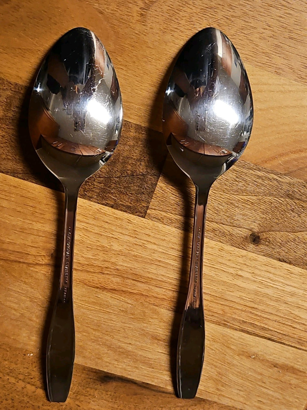 Vintage CustomCraft Stainless Steel Flatware CUS10 5 Pc Service For 2 Roses