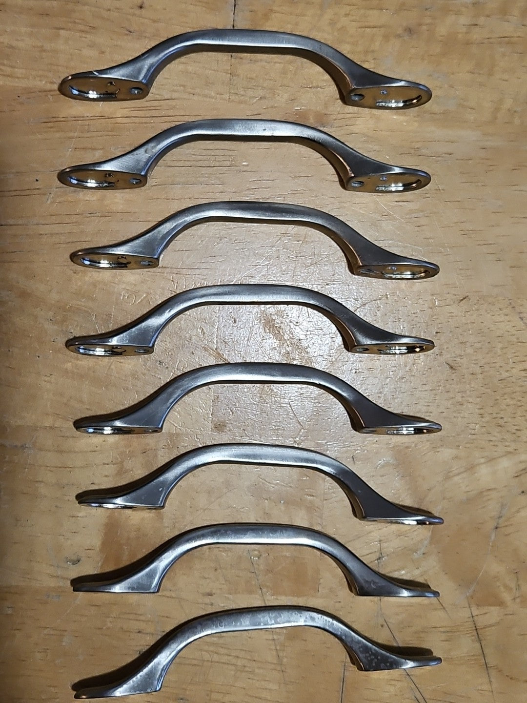Set Of 8 - 3 Inch Center to Center Satin Nickel Cabinet Pulls 5" Long