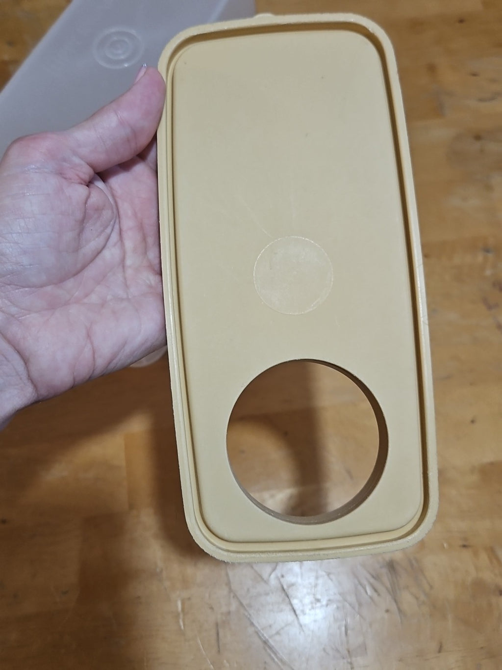 Vintage Tupperware #469 Rectangular Cereal Storage Container W Gold Lid #470
