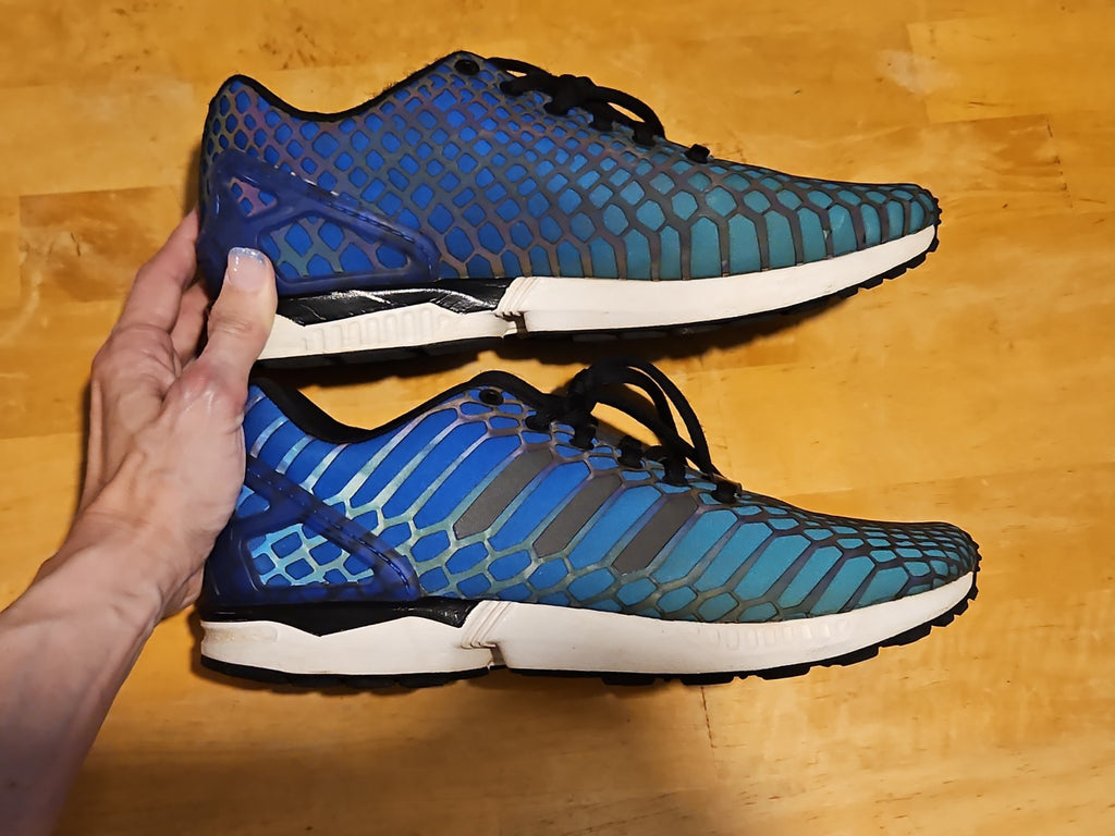 Adidas ZX Flux Xeno Bold Blue Men's Size 10 AQ7419 Reflective Torsion