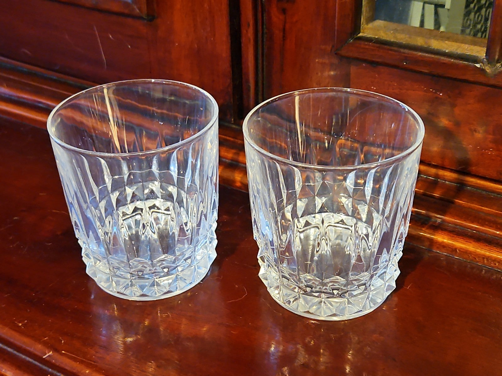 Set Of 2 Vintage Cristal D’Arques Tuilleries Villandry Old Fashioned Glasses