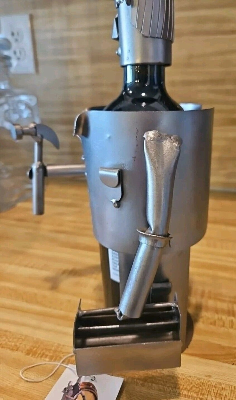 H&K Steel Sculpt￼ure Wine Bottle Holder-Carpenter-Handmade Ltd. Edition
