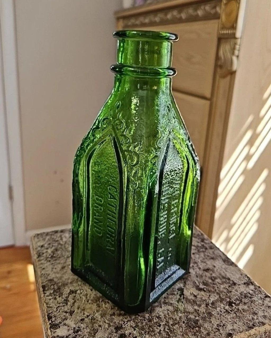 Vintage Wheaton Chief Wahoo Electric Tonic Green 8 in Bottle