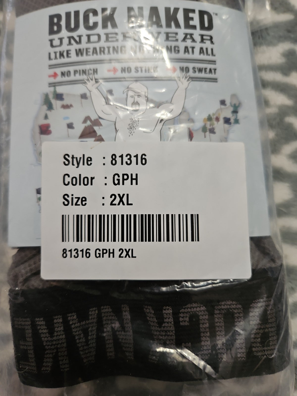 Duluth Trading Company Men's Buck Naked Boxers Graphite Gray 2XL NIP