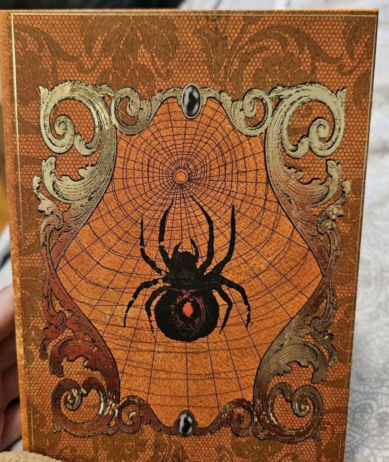 Elegant 3 Pc Nesting Storage Box Set Victorian Goth Halloween Spider Scary Story