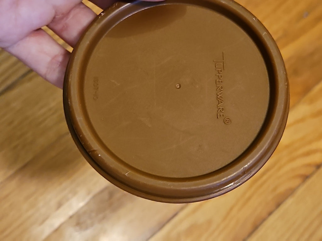 Vintage Tupperware Modular Mates 3.5" Round #1607-3 Brown Replacement Lid