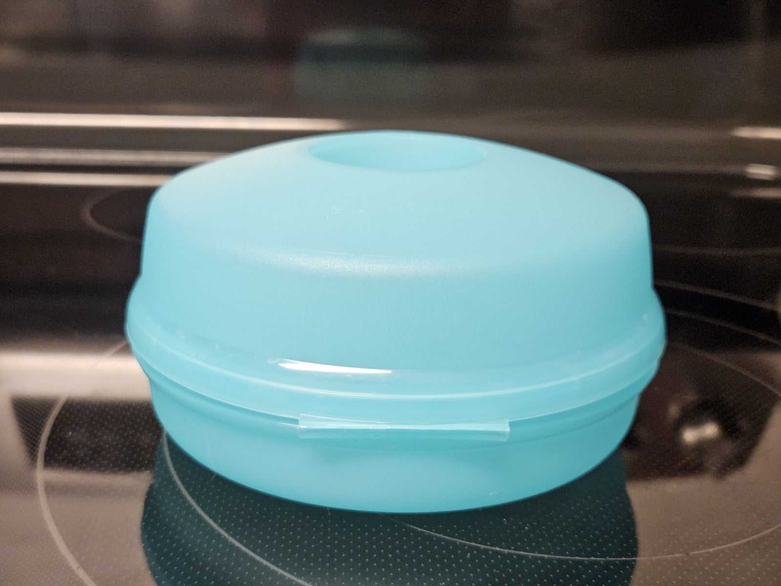 Tupperware Round Sandwich Bagel Keeper Teal No Insert 440A-1