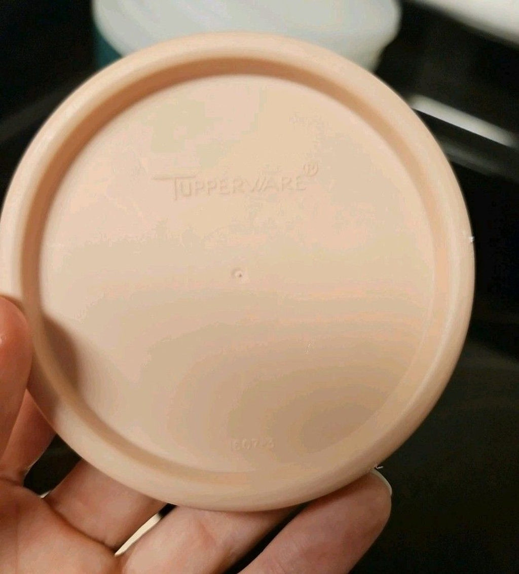 Tupperware Modular Mates 3.5" Round #1607-3 Pink Replacement Lid Vintage