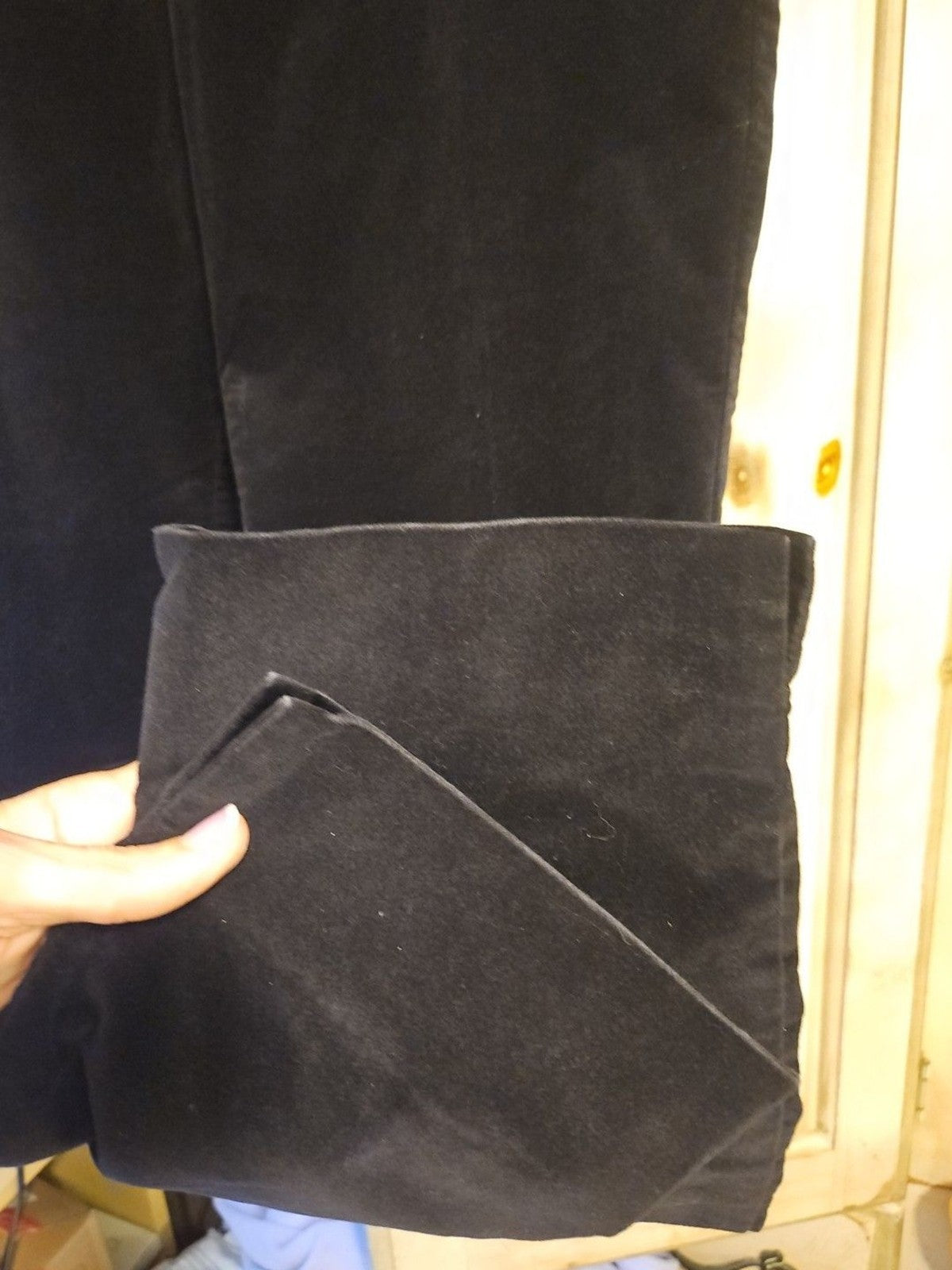 Talbots Black Velvet Chatham Womens Pants Size 8 Side Zip