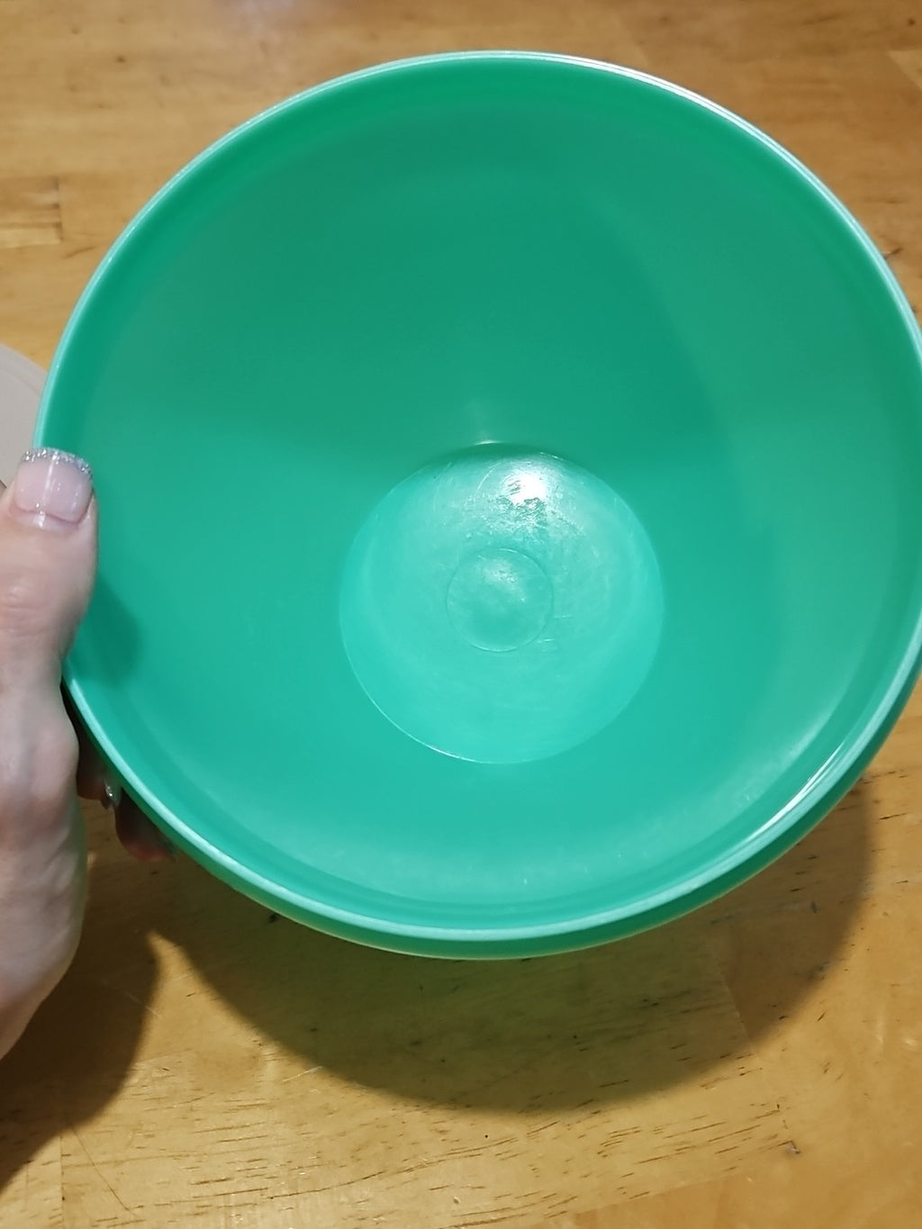 Vintage Tupperware Crisp-It Lettuce Keeper #679-11 Jadeite Green W/Lid No Spike
