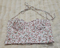 Princess Polly Womens Size 4  Acer Bustier Cropped White Floral Top