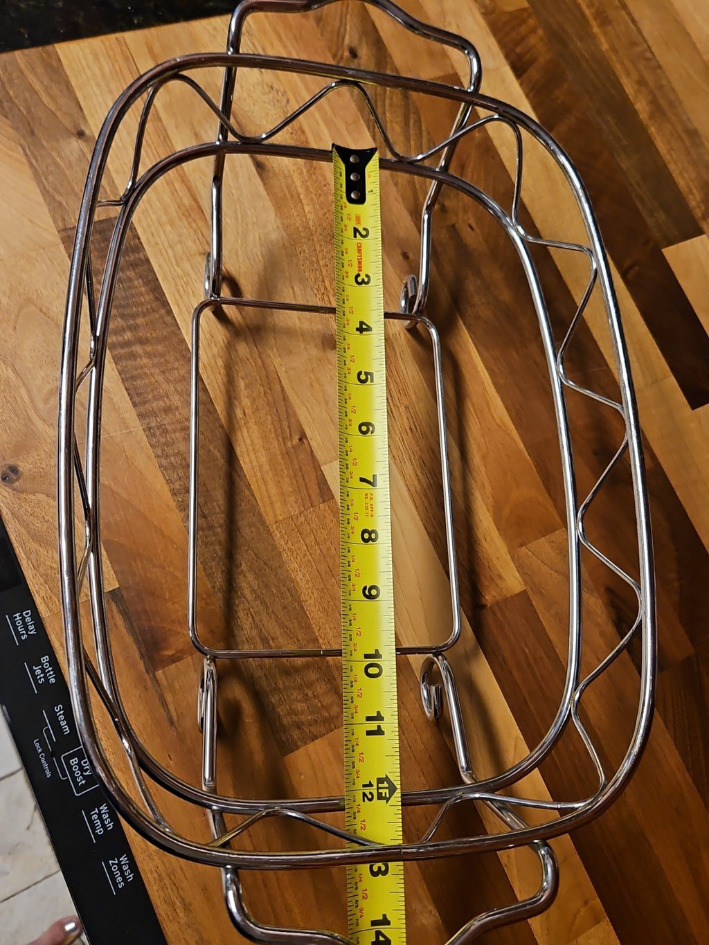 Vintage Chrome Wire Casserole Dish Holder Stand Cradle Rack 13.25 X 9.75 No Dish