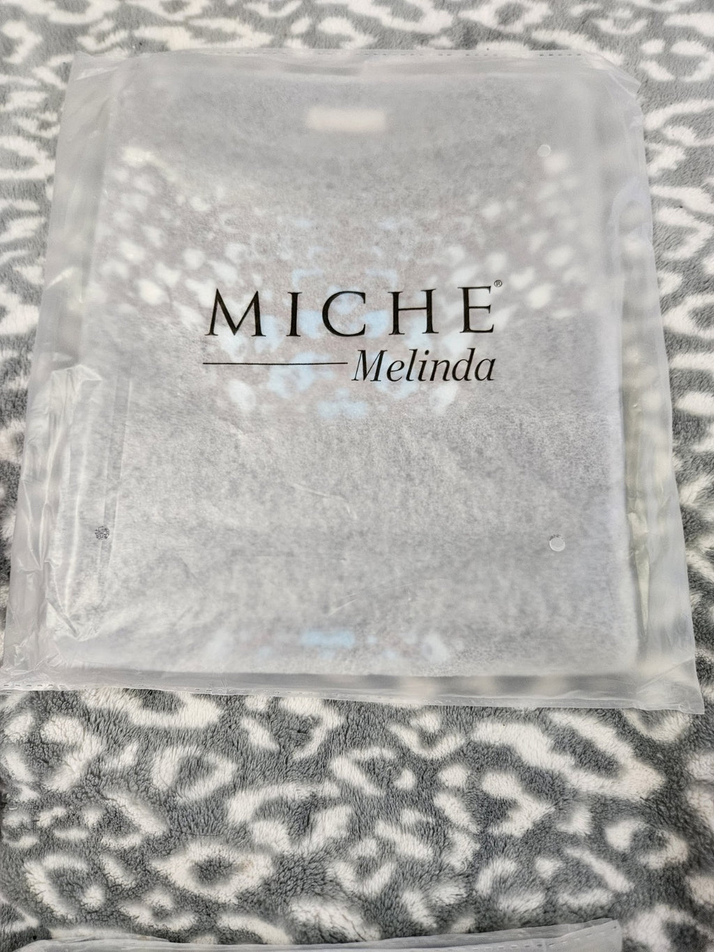 New In Package Retired Miche Melinda Petite Shell Purple & Blue Snake Print