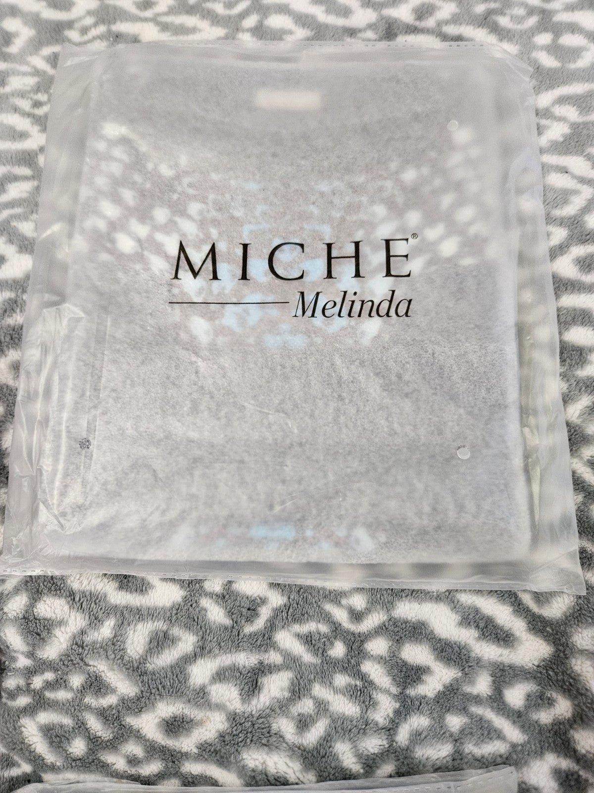 New In Package Retired Miche Melinda Petite Shell Purple & Blue Snake Print