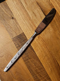 Vintage Everbrite Premier Stainless EVS13 Knife Japan Textured Leaf Silverware