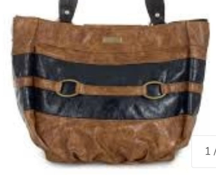 New In Package Retired Miche Demi Shell - Madison Dark Blue & Tan Faux Leather