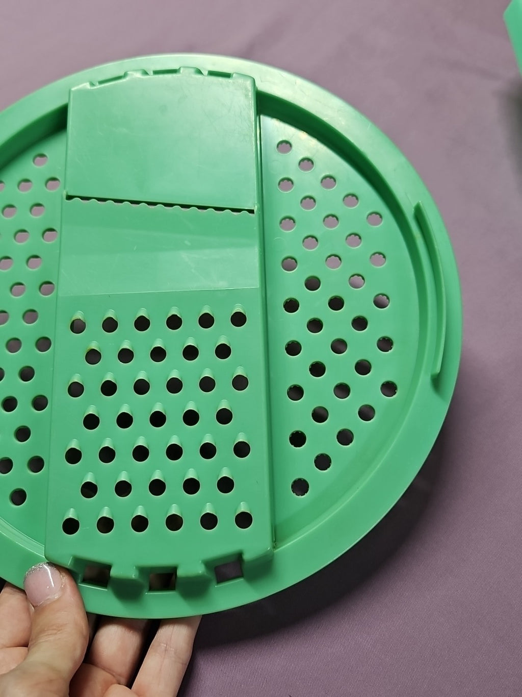 Vintage Tupperware Cheese Grater W/Bowl Jadeite Green 2 Pc Set - No Lid