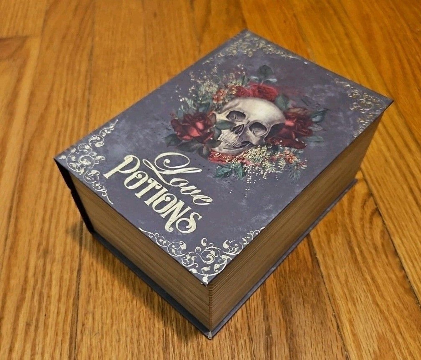 Elegant 3 Pc Nesting Storage Box Set Victorian Goth Halloween Skulls Love Potion