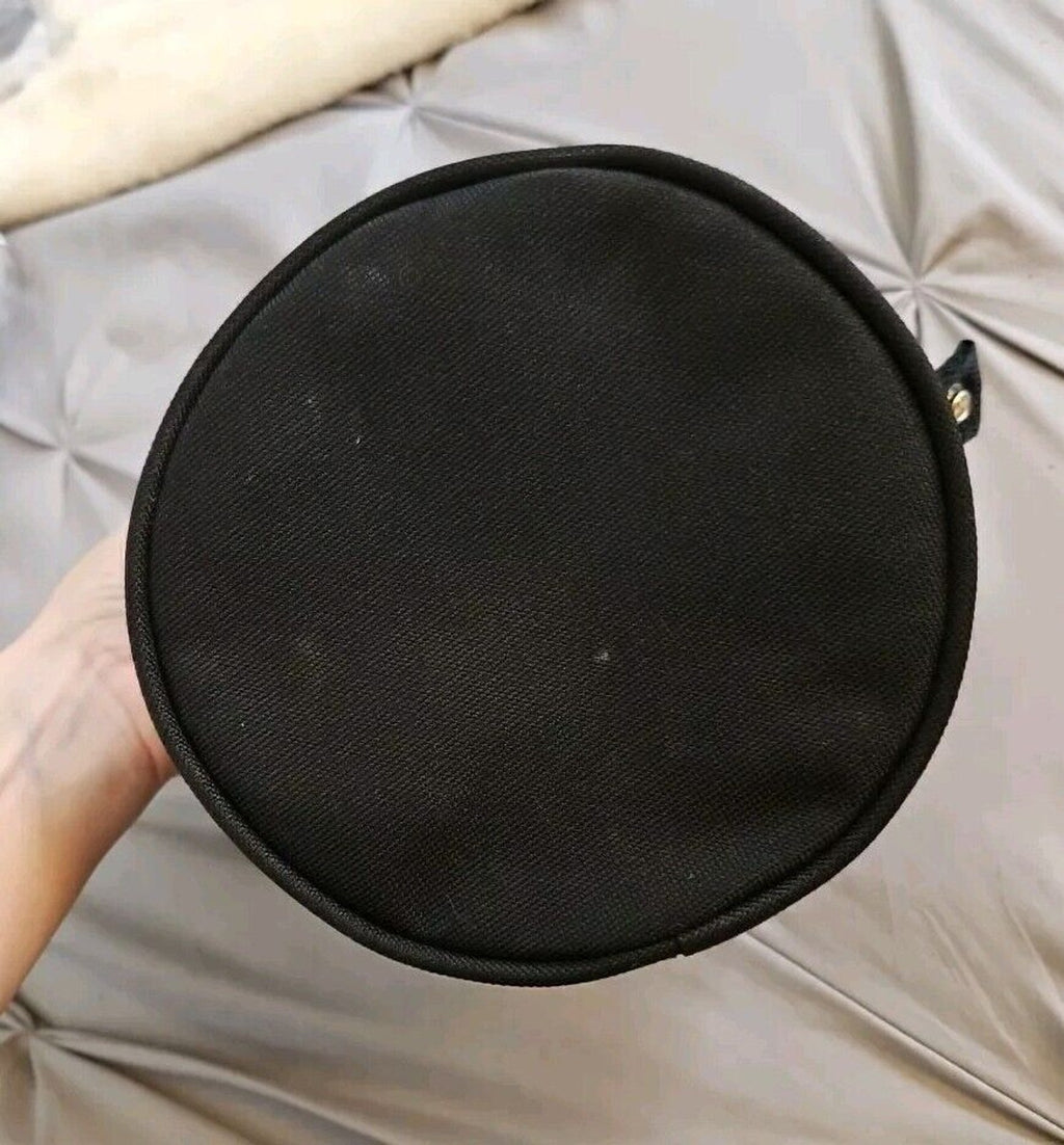 New Thirty-One Small Round Oh-Snap Bin Black Playful Parade