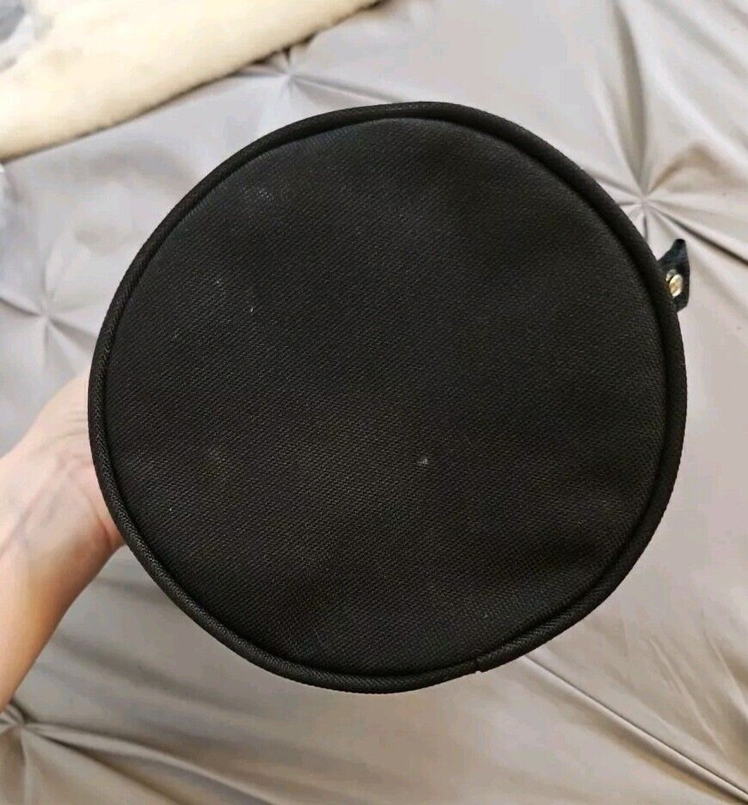 New Thirty-One Small Round Oh-Snap Bin Black Playful Parade