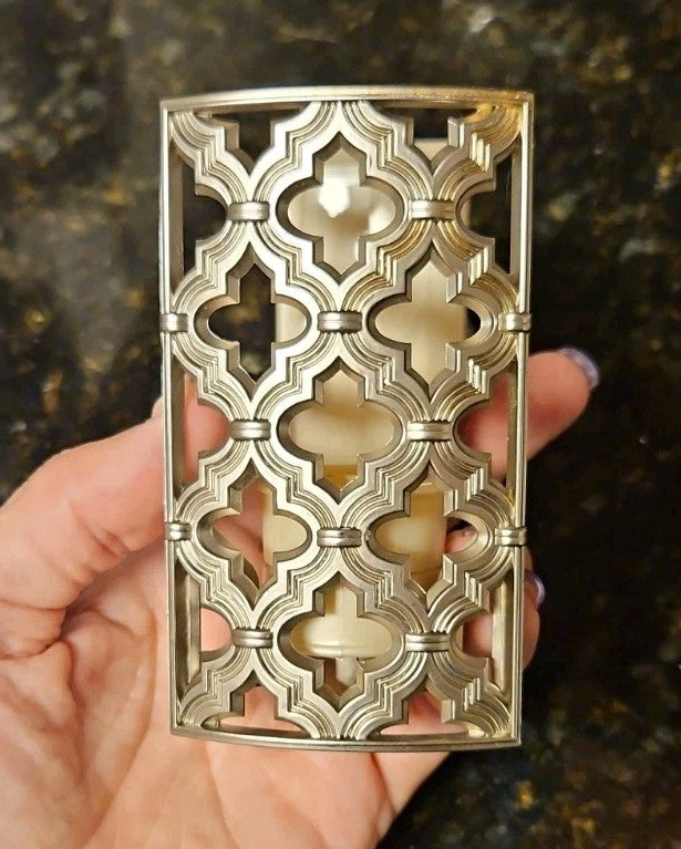 Bath & Body Works WallFlowers Plug In Metallic Tone Moroccan Quatrefoil Trellis