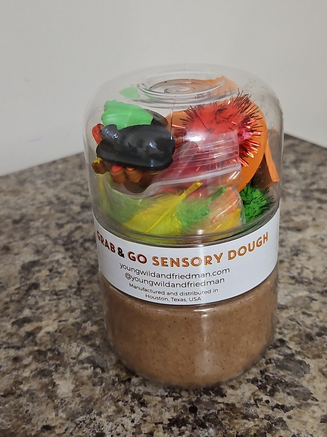 New Young Wild and Friedman Sensory Dough Grab & Go Play Kit Thanksgiving Turkey