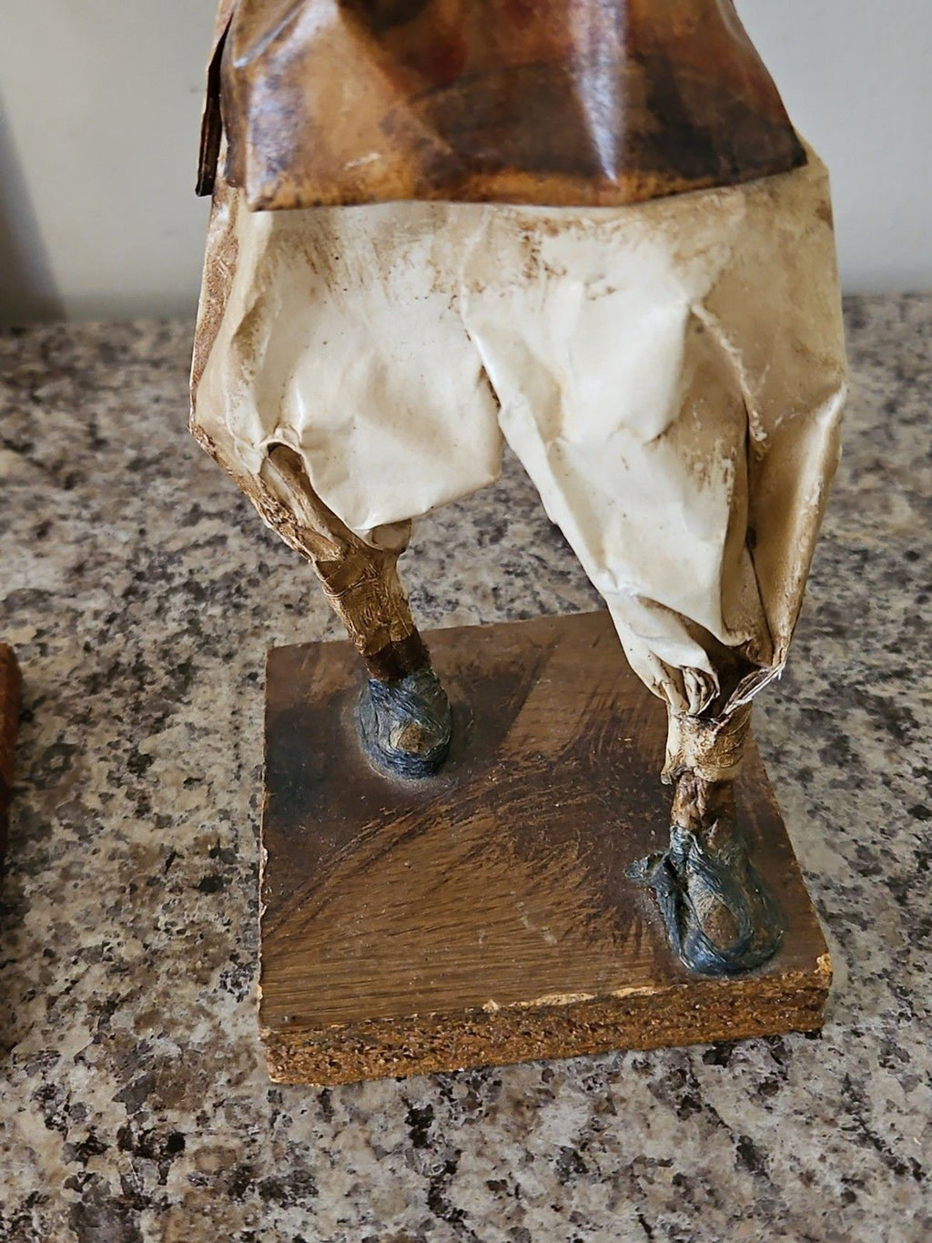 Set of 2 Vintage Paper Mache Mexican Folk Art Sculptures Farmers With Harvest