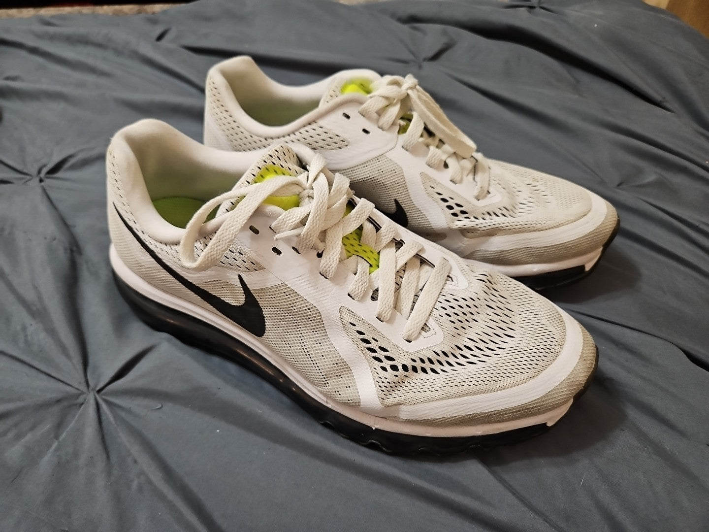 Nike Men's Air Max Neutral Ride 2013 White Black Running Shoes 621077 Sz 10.5