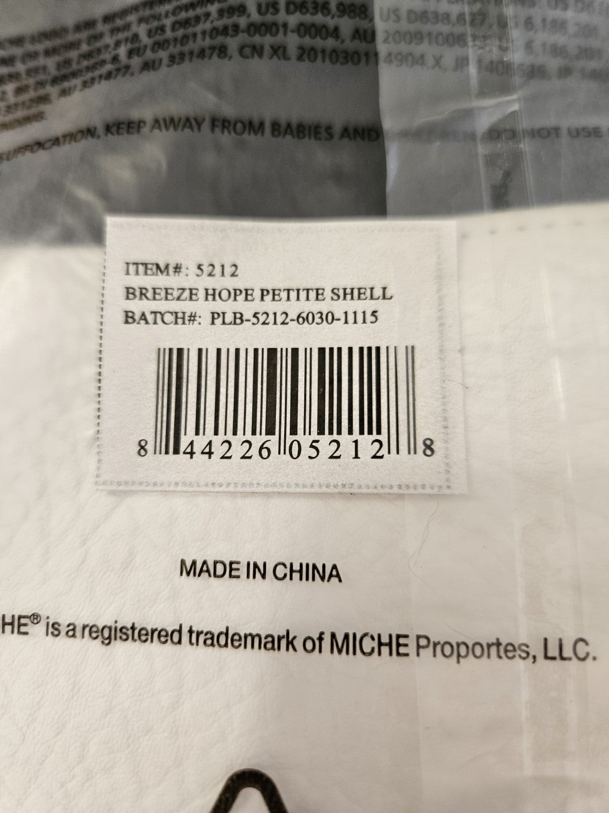 New In Package Retired Miche Breeze Hope Petite Shell Yellow & White