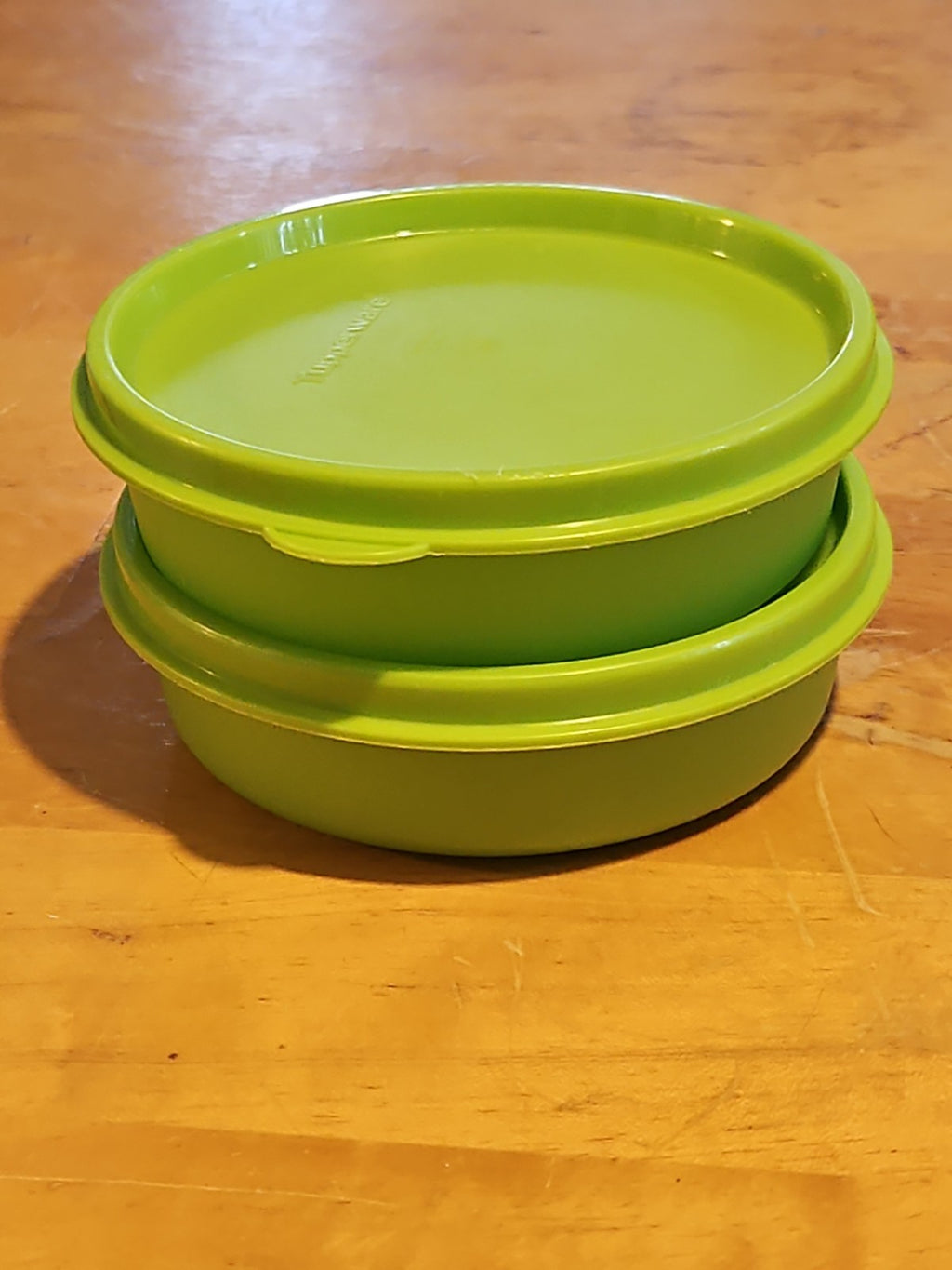 Set Of 2 Vintage Tupperware #1286 Little Wonders Bowls With Lids Green EUC