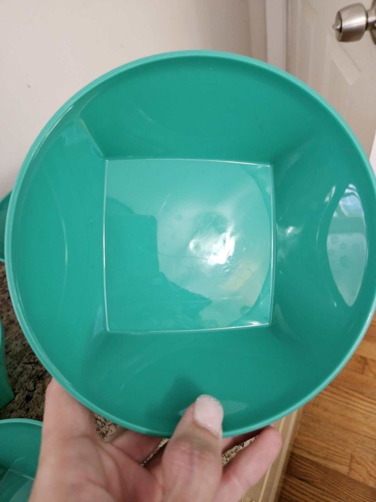 Set Of 4 Vintage Tupperware 5537A Servalier Bowls Green Cereal Bowls