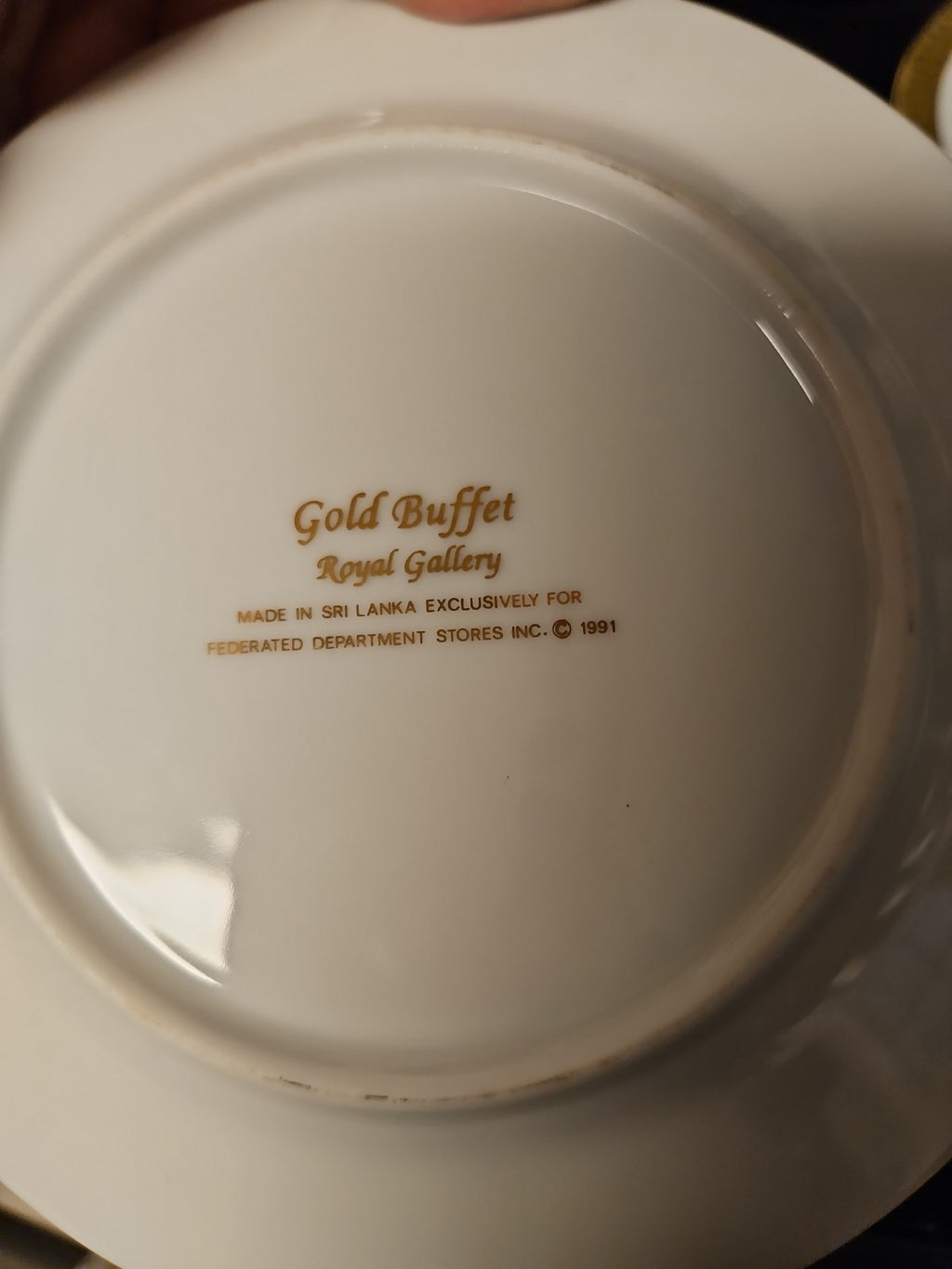 Vintage 1991 Macy's Royal Gallery Gold Buffet  6 1/2" Bread Plates Near Mint