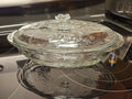 Vintage 90s Anchor Hocking Savannah Floral Glass 2 Qt Casserole Dish W Lid