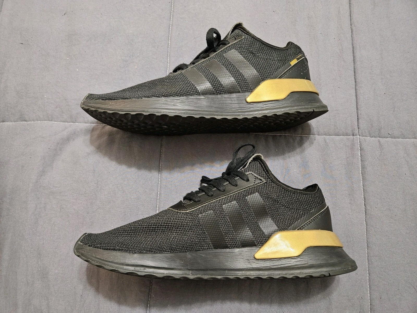 Adidas Originals U_Path X C Black & Gold Running Sneakers Mens Size 10.5 FW7573