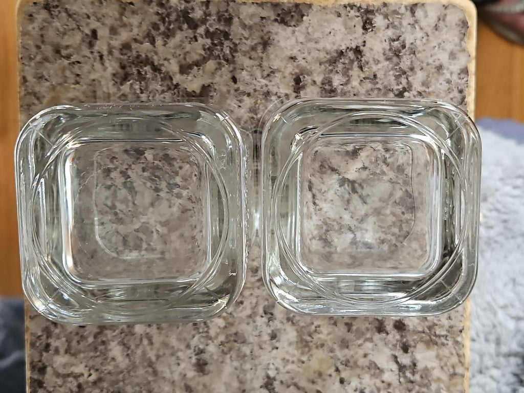 Set Of 2 Y2K Millennium Crown Royal Whiskey Rocks Glasses Embossed Logo W/ 2000