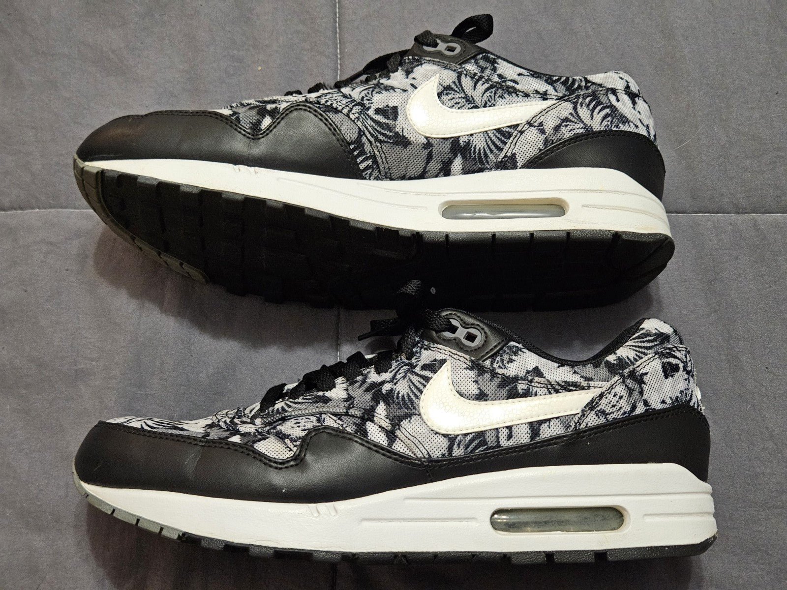 2014 Nike Air Max 1 GPX Black Floral Mens Size 10.5 684174-001