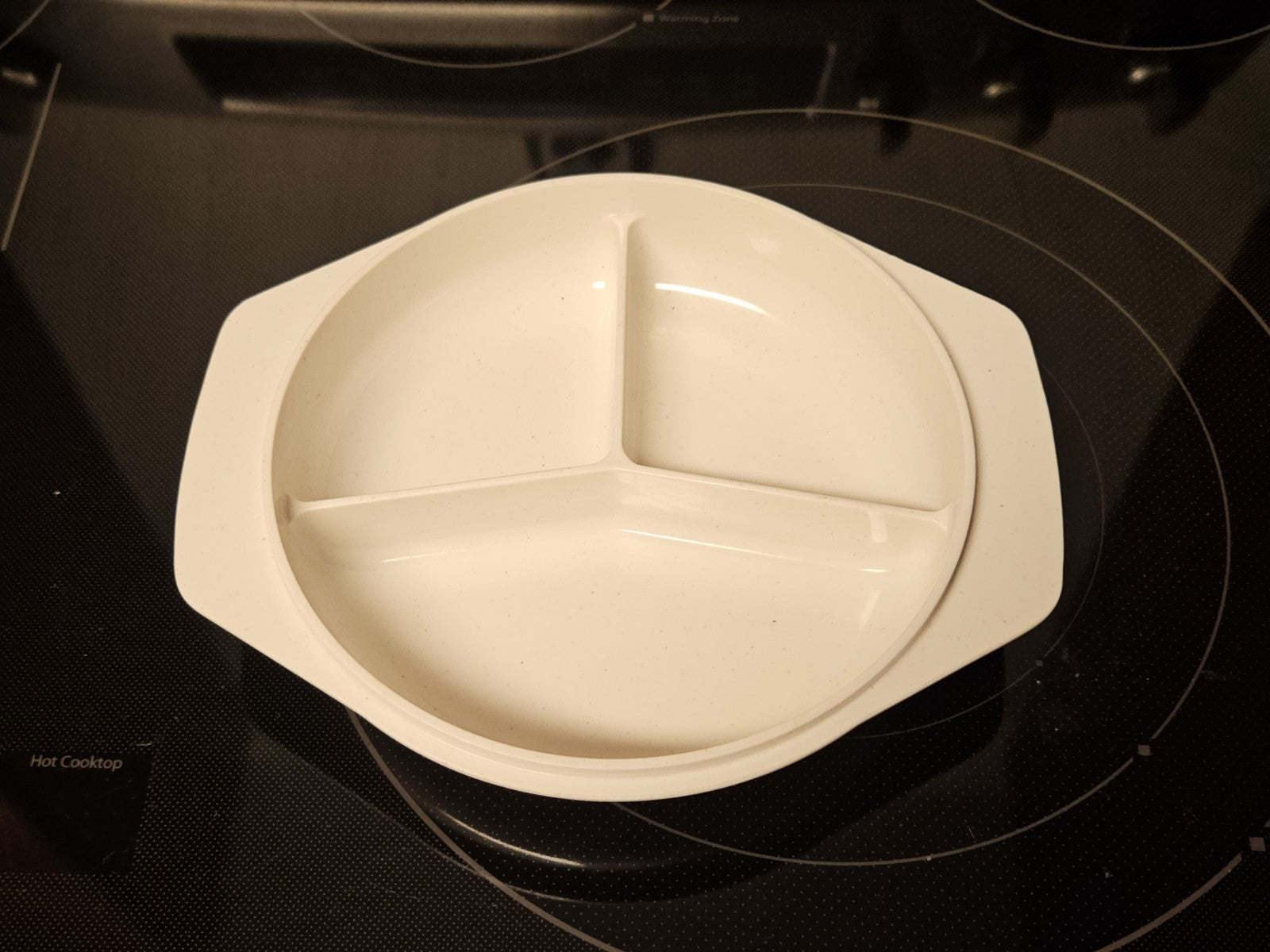 Vintage Nordic Ware Three For One Divided Microwave Oven Safe Dish No Lid 7"