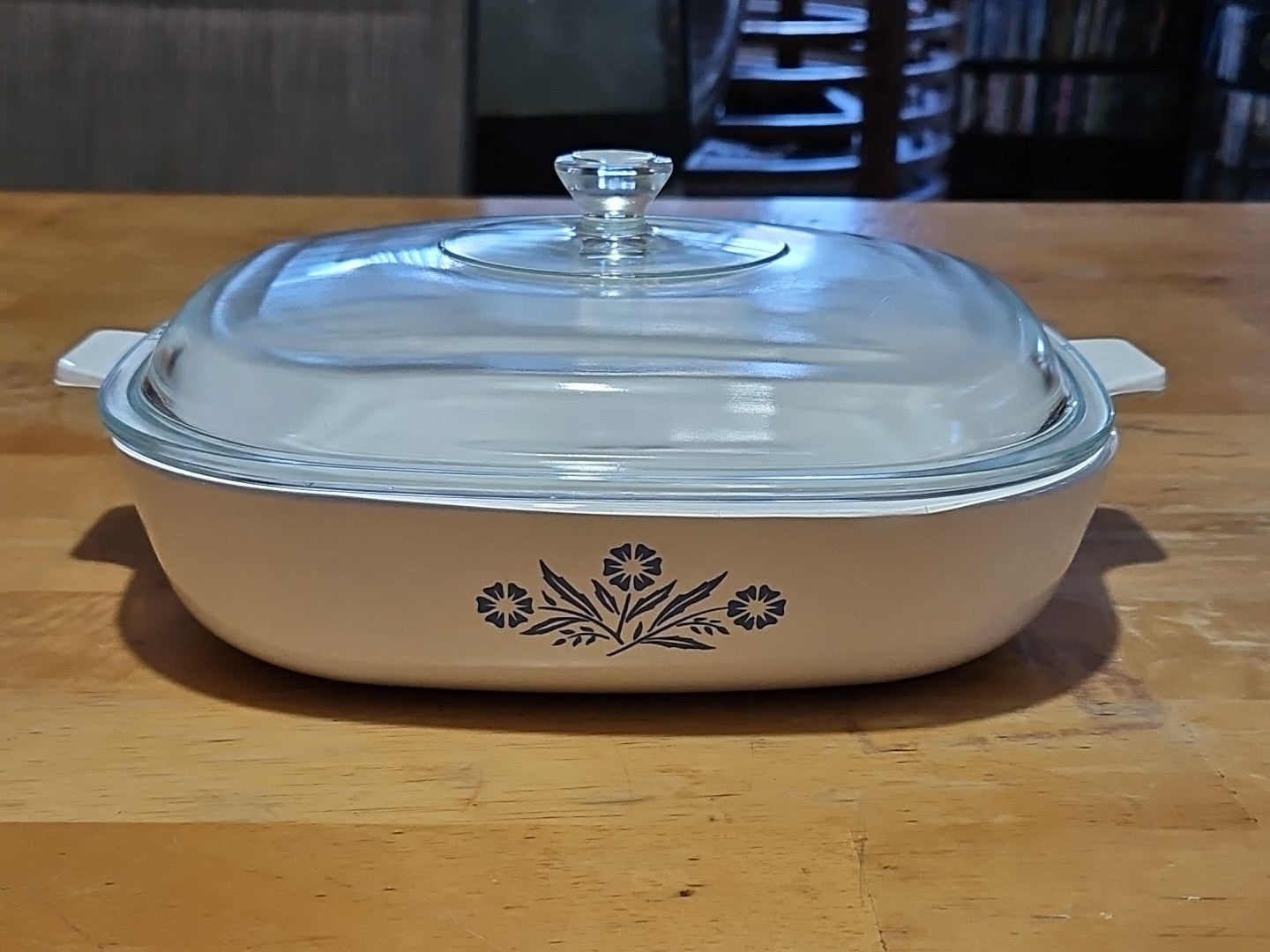 Vintage Corning Ware Blue Cornflower P-10-B Casserole 9.5" Dish W/Glass Lid EUC