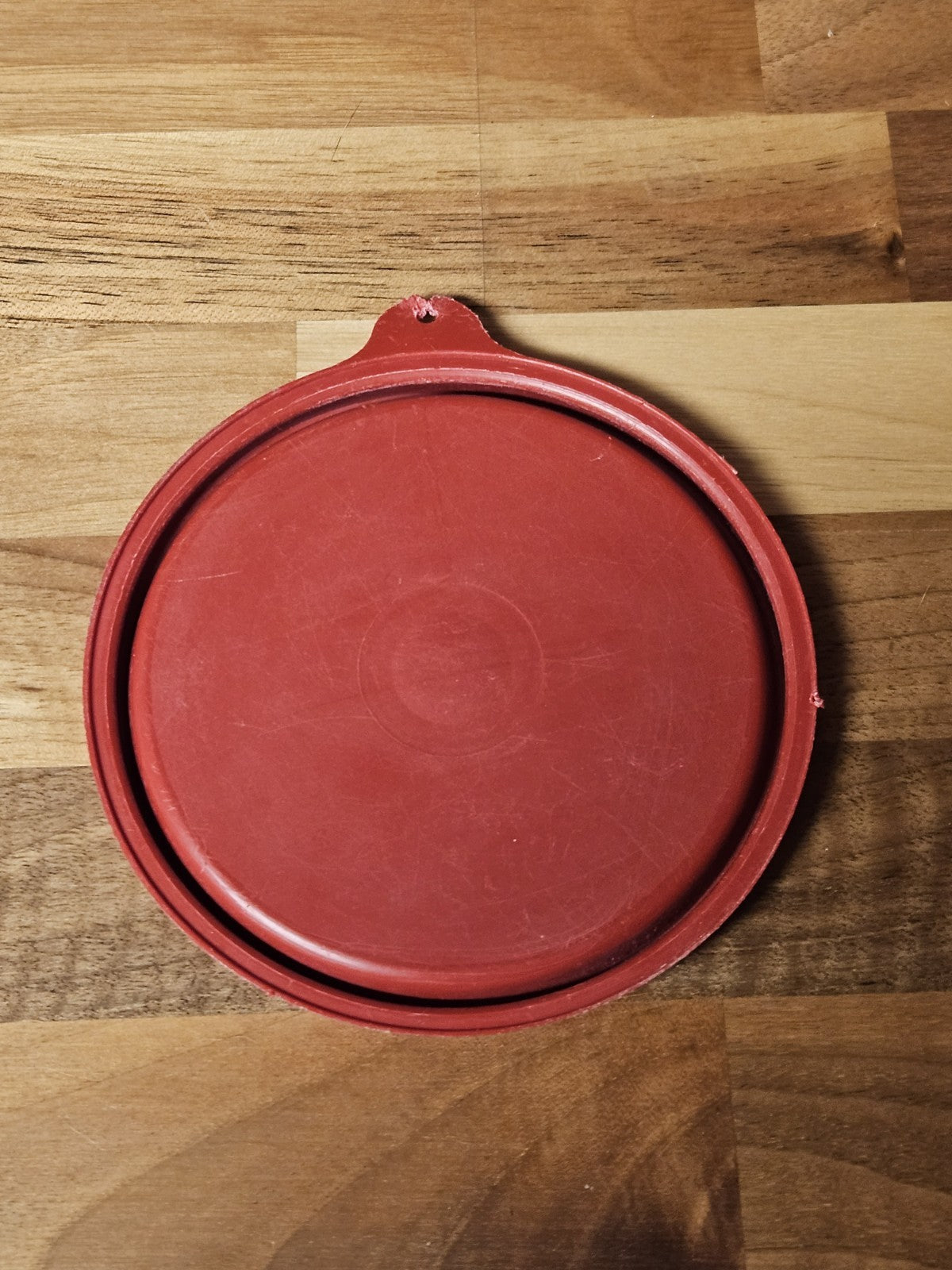 Vintage Tupperware 215 Round A Tab Replacement Seal Lid Red