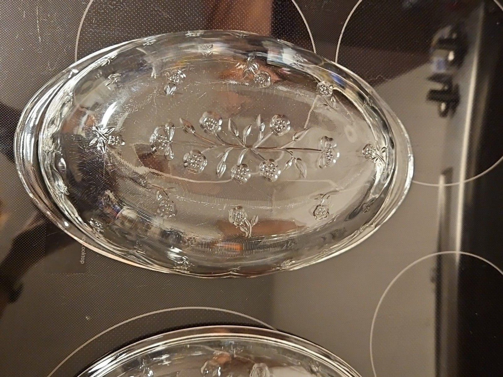 Vintage 90s Anchor Hocking Savannah Floral Glass 2 Qt Casserole Dish W Lid